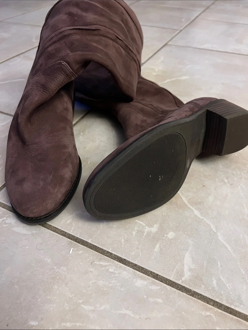 Lucky Brand Dark Brown Over-the-Knee Suede Boots